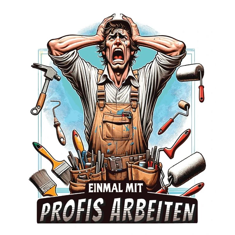 Working with professionals, funny master painter