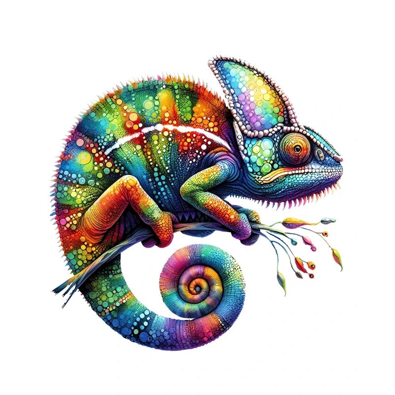 VIBRANT CHAMELEON: NATURE’S ARTFUL MASTERPIECE