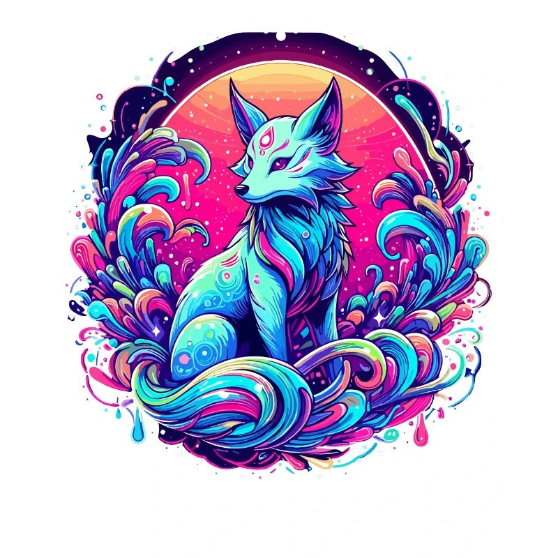 Fuchs Kunst Psychedelisch