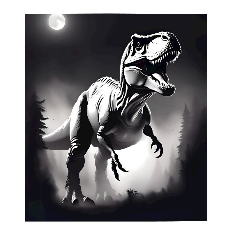 Schwarz-weißer T-Rex
