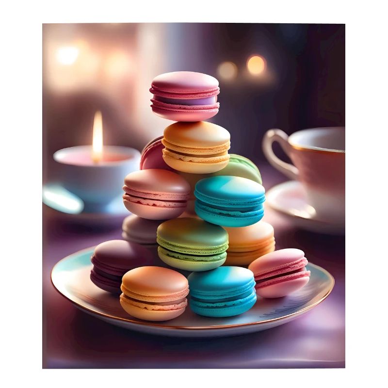 Macarons gustosi e colorati