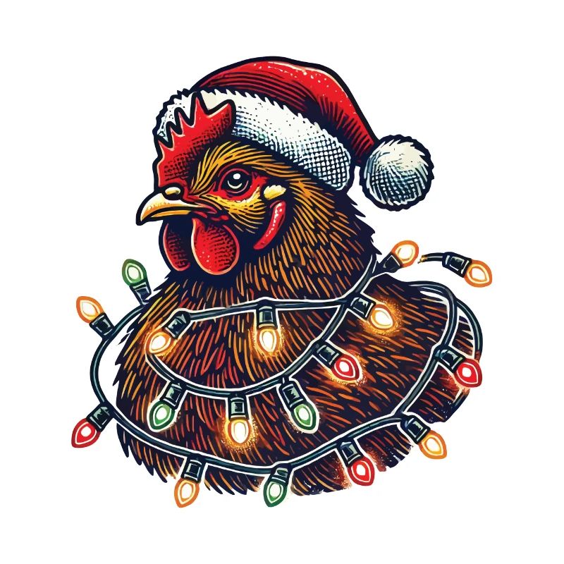 Weihnachtshuhn Mit Lichterkette