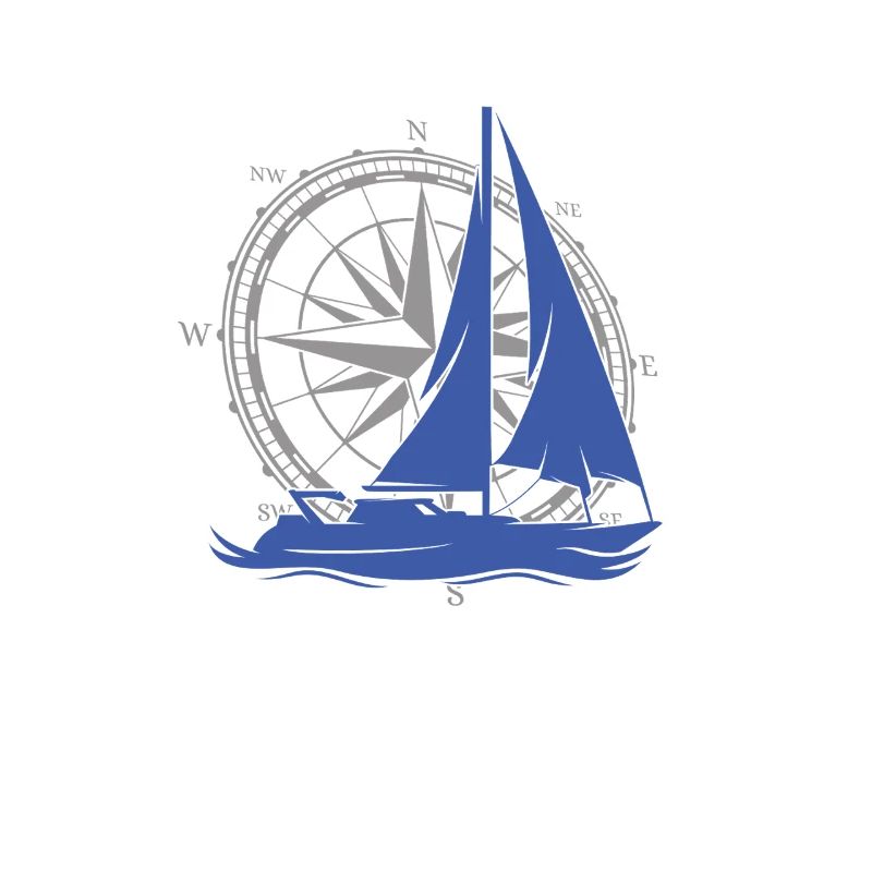 Vintage Sailing Ship with Compass – Maritime