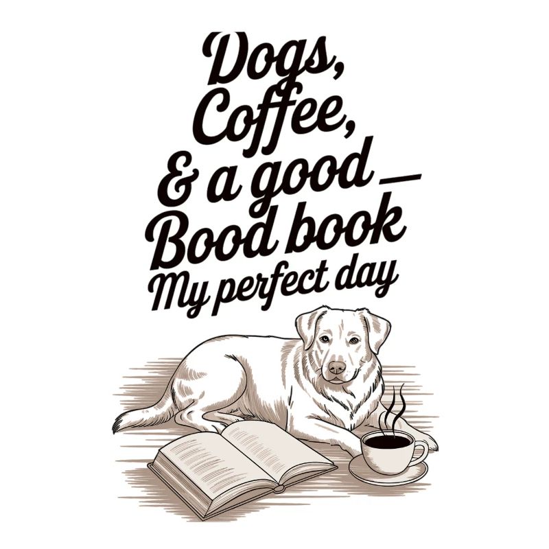Bücher, Hunde, Kaffee