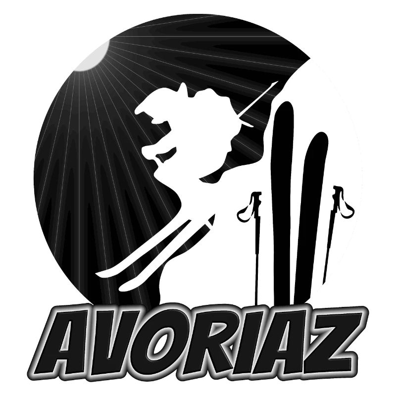 Avoriaz Ski-Silhouette-Sprung