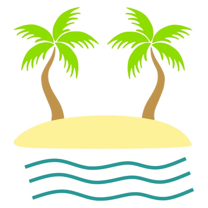 Palme grün Insel Meer