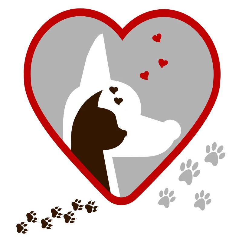 Hund Katze Herz