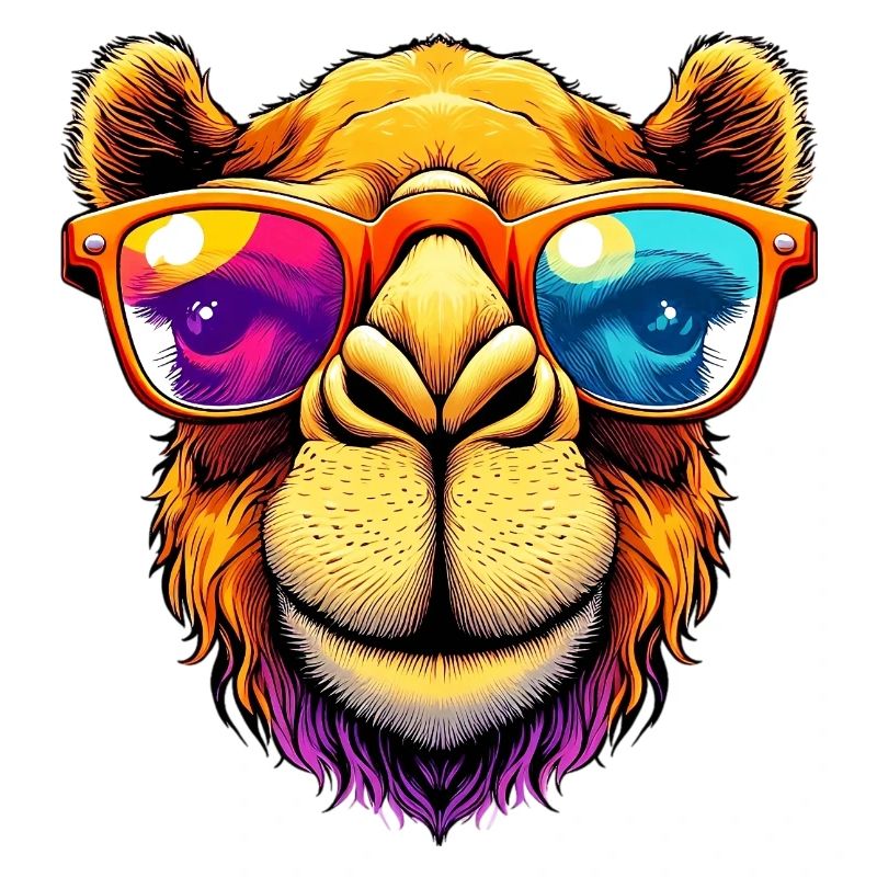 Camel mit Sonnenbrille