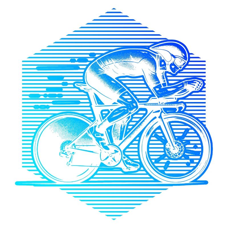 Neon-Sprint Radrennfahrer