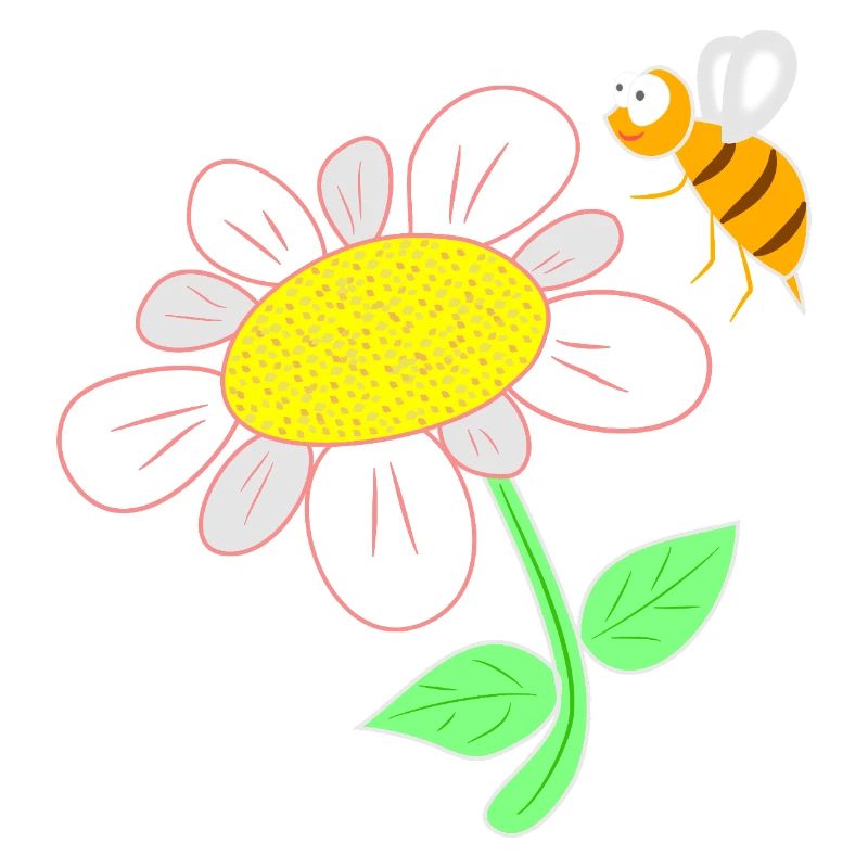 Abeille qui s’élève à la fleur
