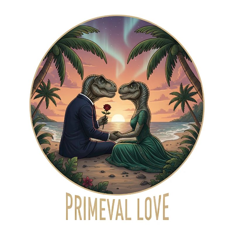 Urzeitliche Liebe Dino Romantik