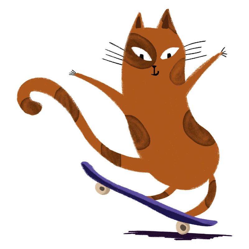 Katzen-Skateboard