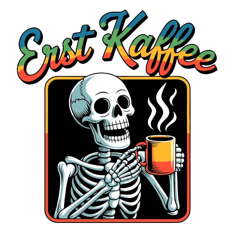 Erst Kaffee Skelett