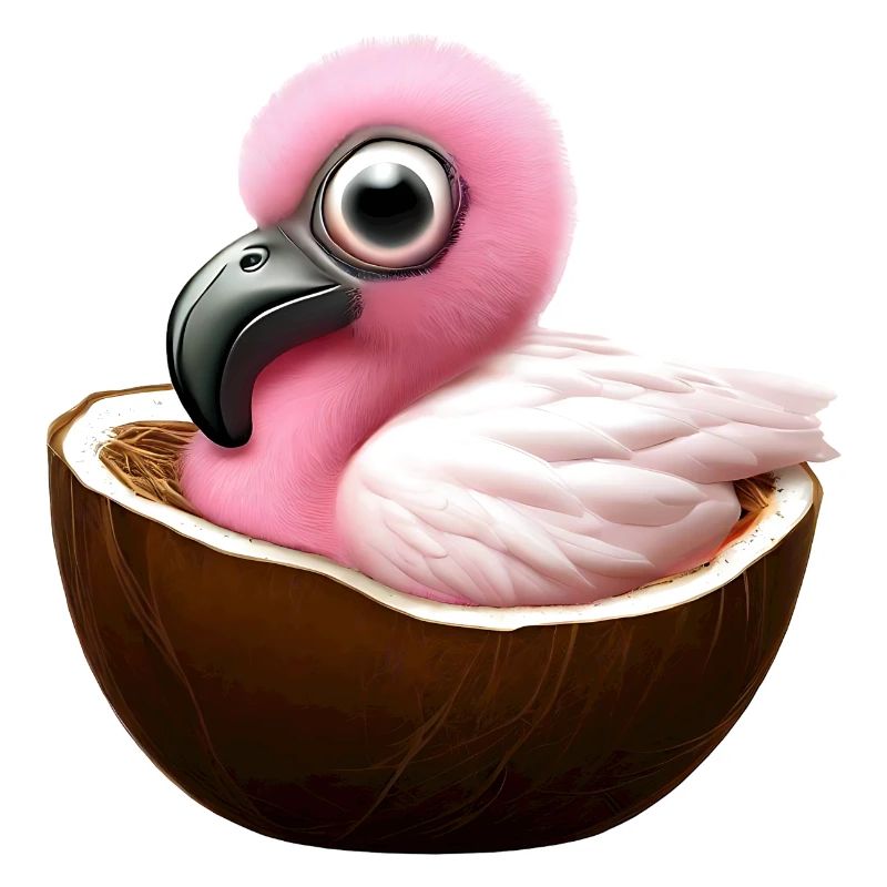 Kokosnuss Flamingo