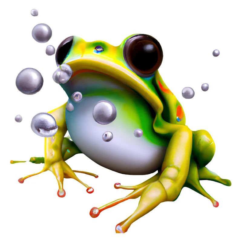 Frosch Wassertropfen