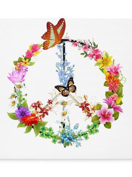 Peacezeichen Schmetterling