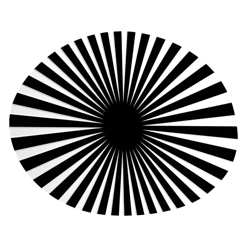 Black and white circular spokes