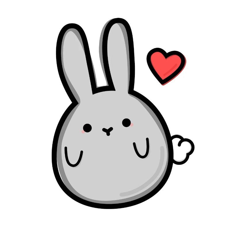 Hase mit Herz