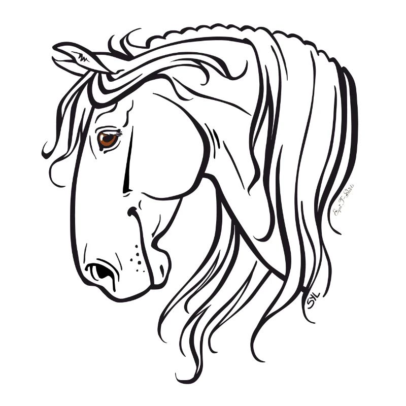 Spanisches Pferd (schwarz)