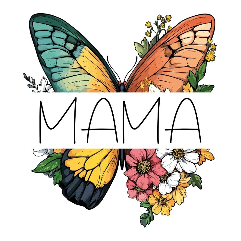 Mama Schmetterling Blumen Beste Mutter Muttertag