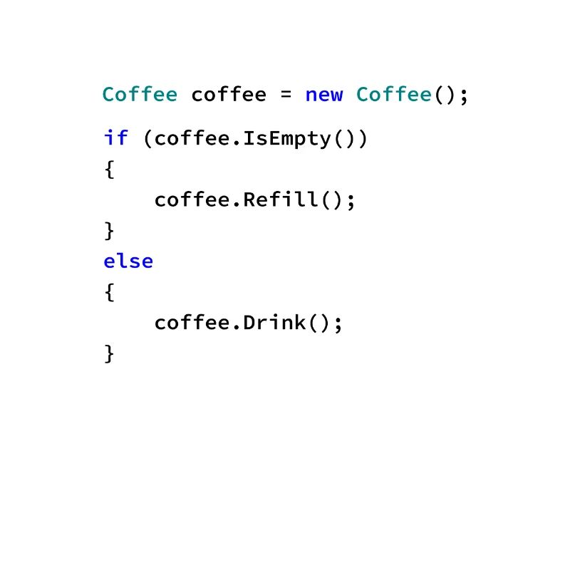 Coffee, When coffee empty refill, otherwise drink