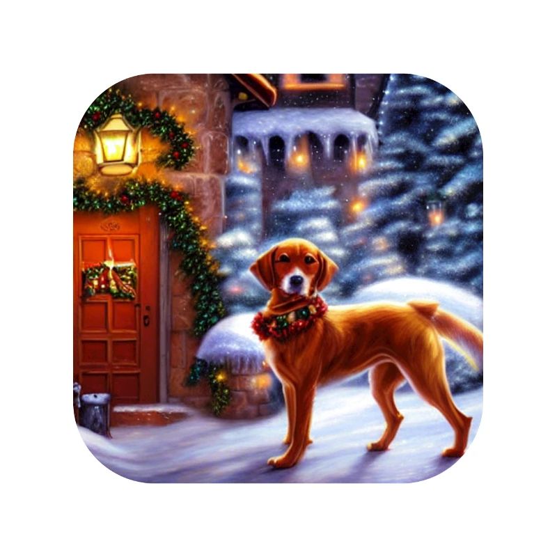 Weihnachtsmotiv Hund