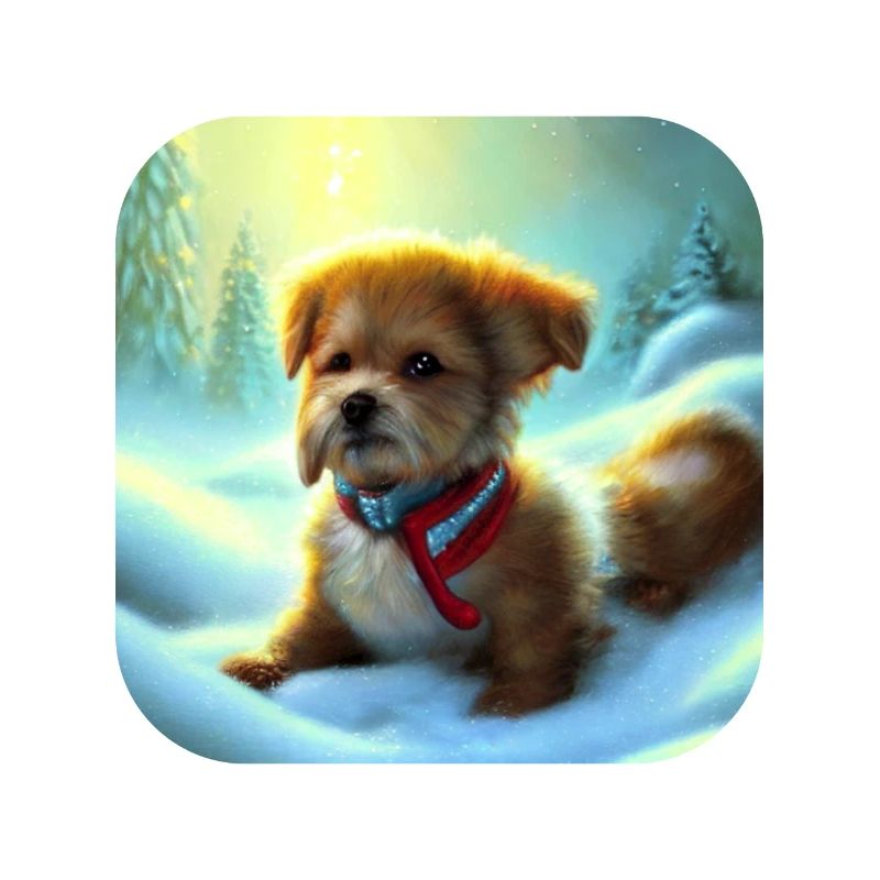 Weihnachts Hund Welpe