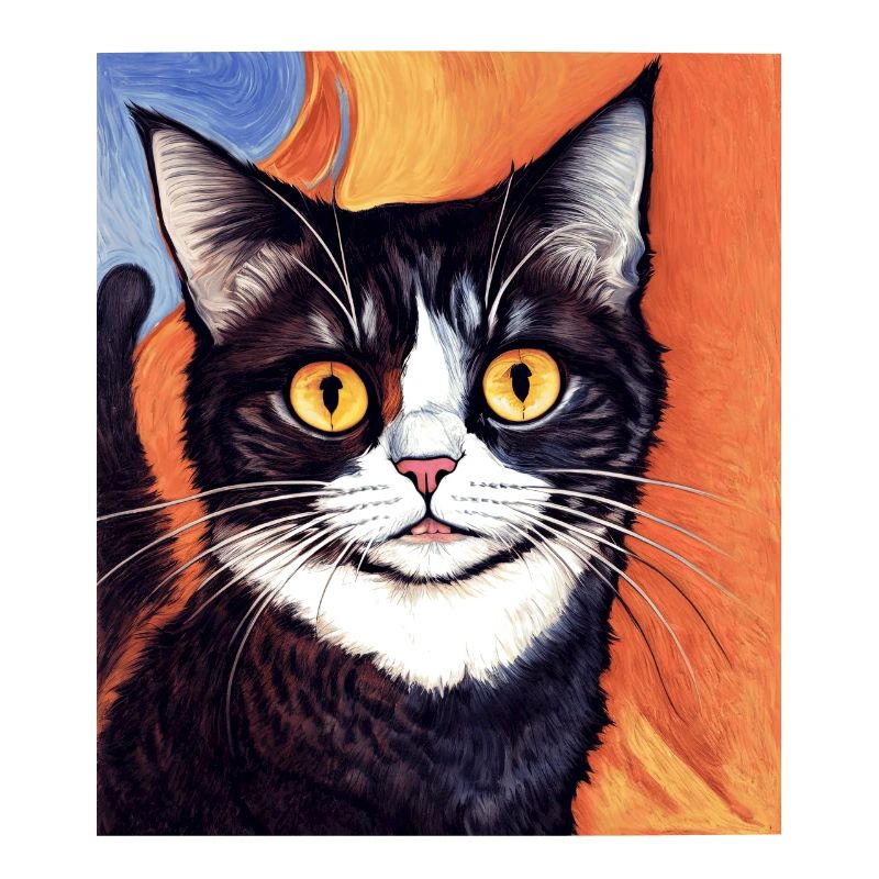 Impressionistic Funny Cat Screaming Impressionism