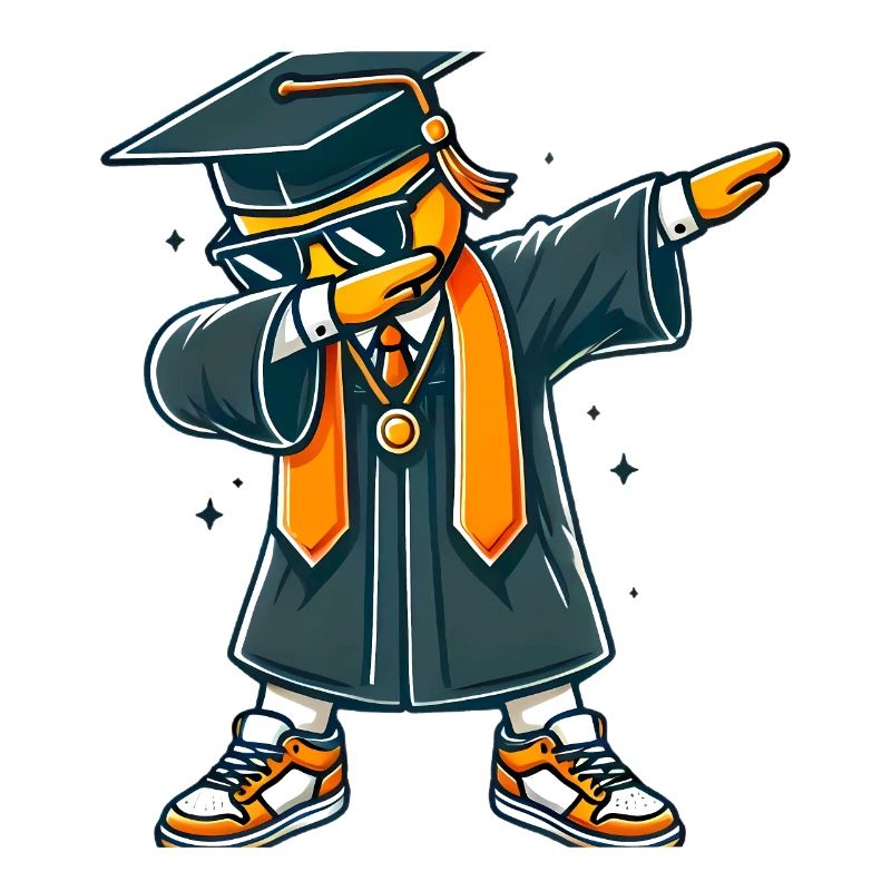 Coole Absolvent Dab Pose Illustration