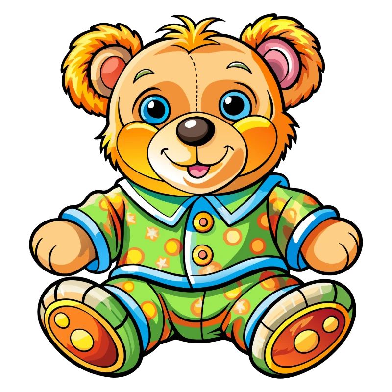 Teddy im Schlafanzug