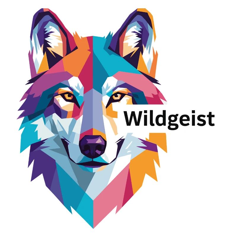 Farbiger Wolfskopf "Wildgeist"
