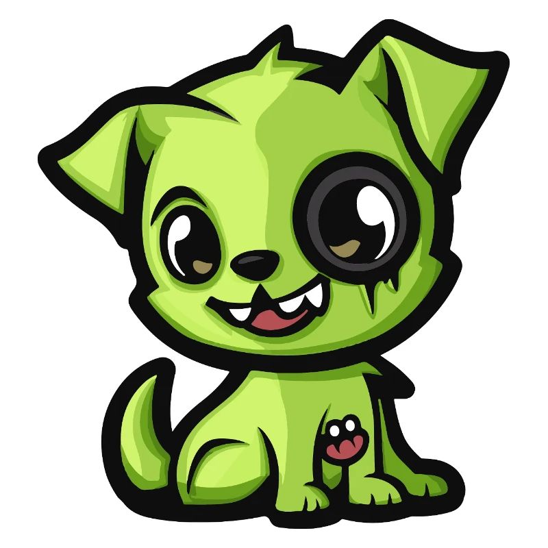 Hund Halloween Zombie Comic