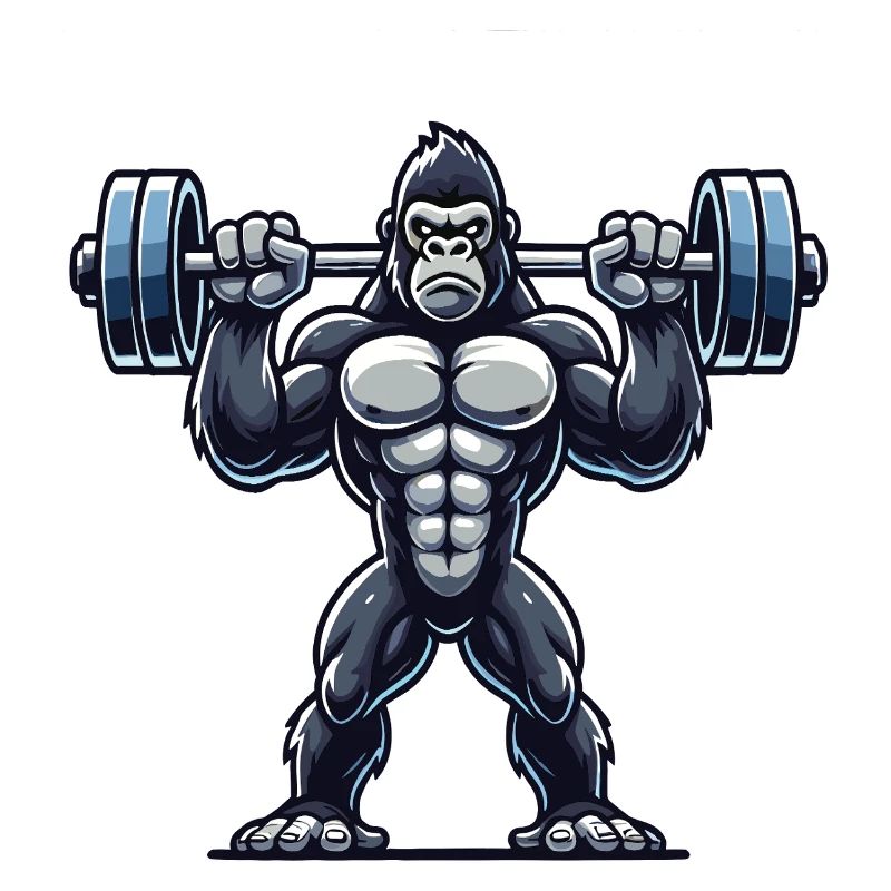 Gorilla Mächtiger Hantel