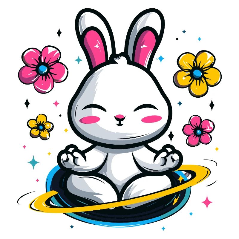 Mondbunny im Blütenkreis
