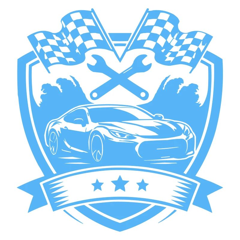 Rennwagen Emblem Schild KfZ