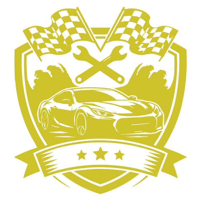 Rennwagen Emblem Schild KfZ