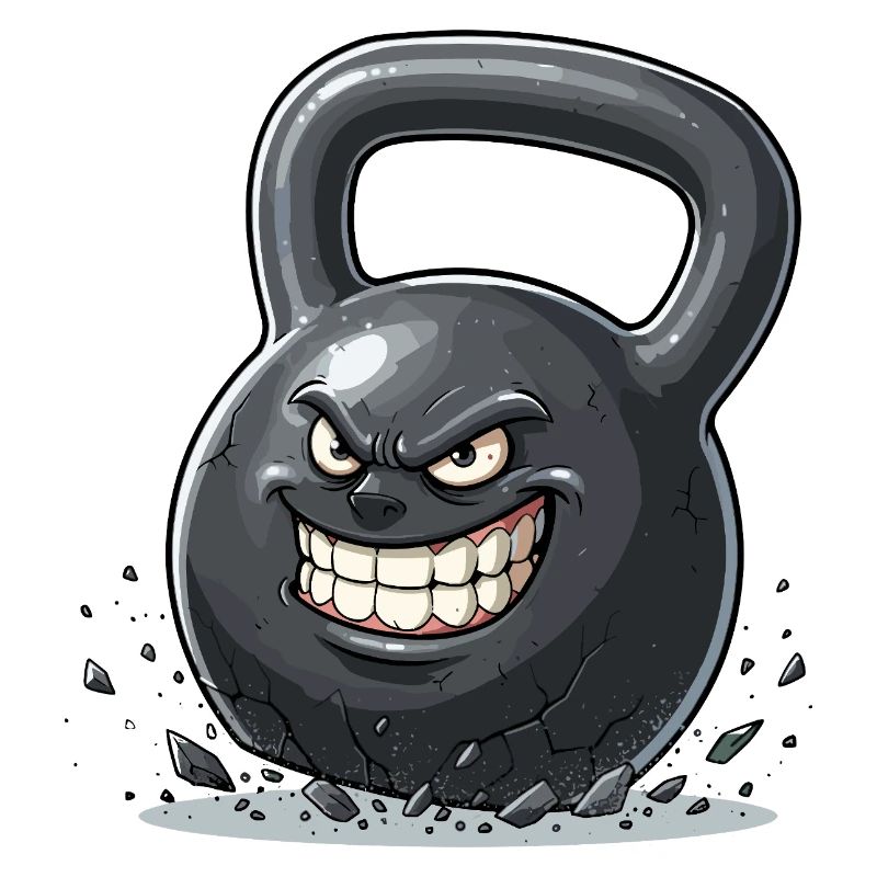 Wütende Kettlebell Kraftmonster