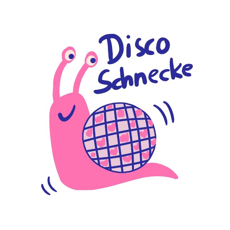 Disco Schnecke mit Glitzerball