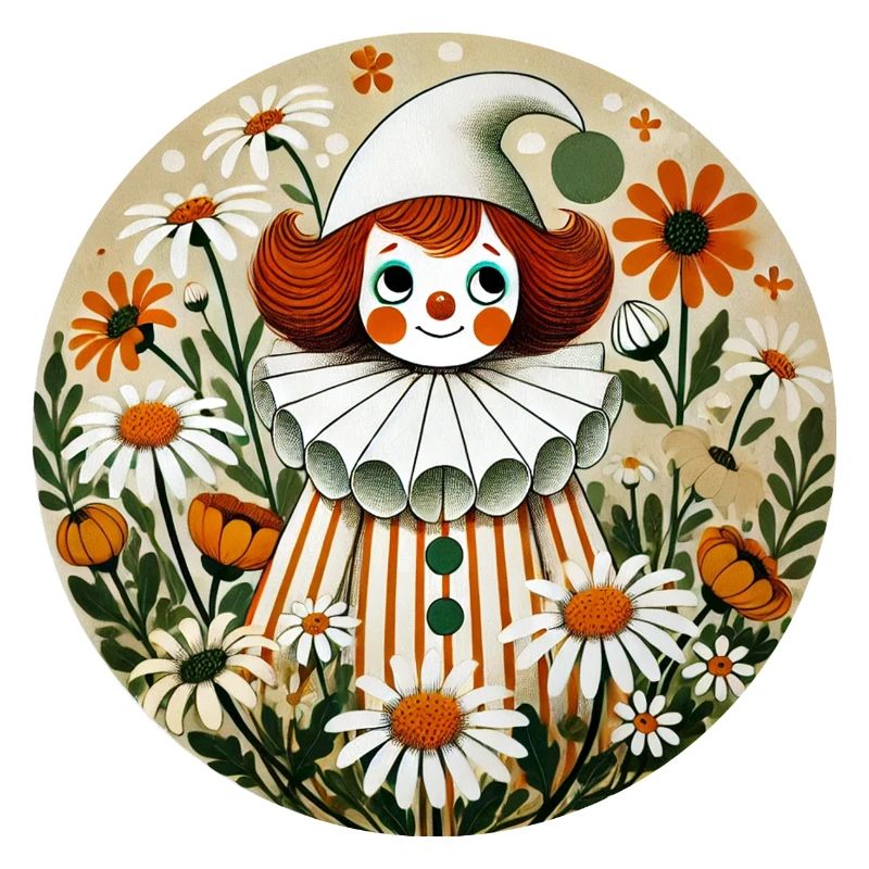 Wunderliches Blumenclown-Porträt