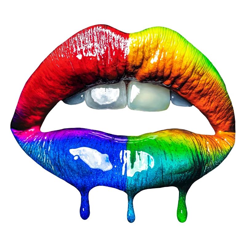 Regenbogen Lippen