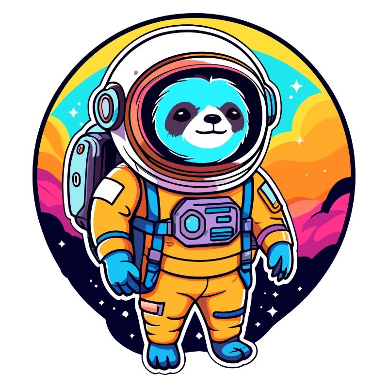 Faultier Astronaut Illustration