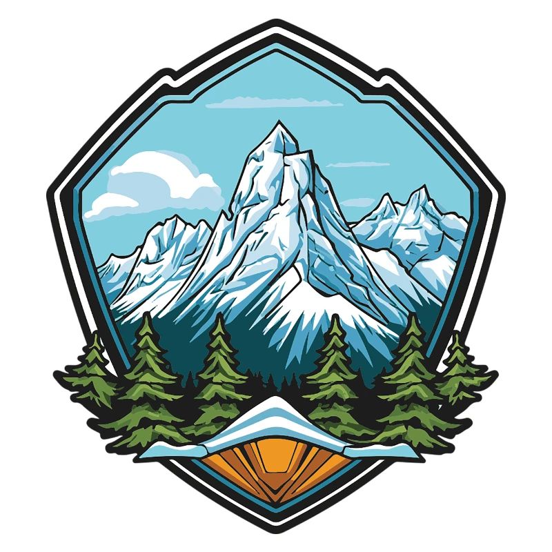 Berge Wandern Symbol