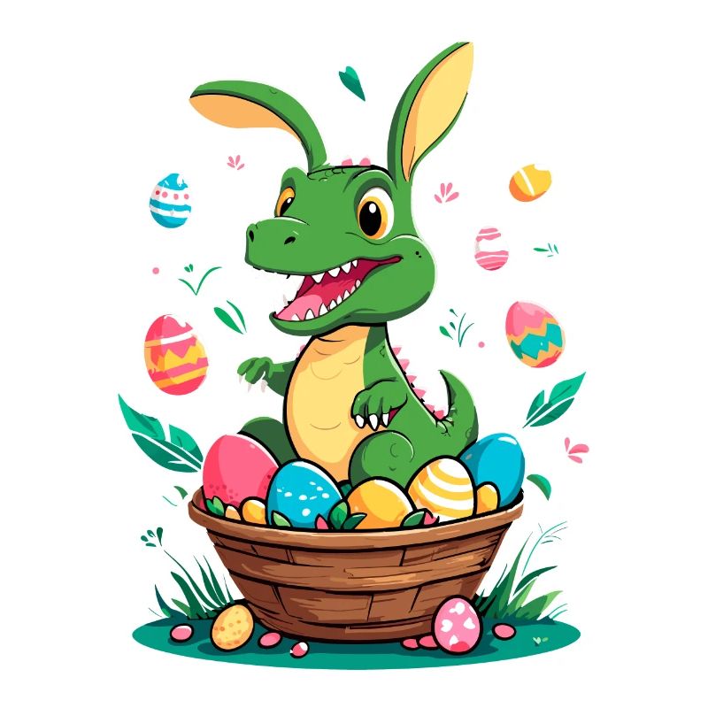 Iconic Easter Dinosaur and Dinosaur Easter Bunny
