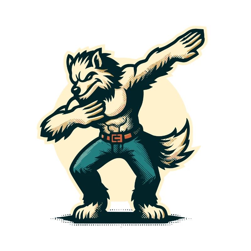 Dabbender Werwolf Lustiges Dabbing Design