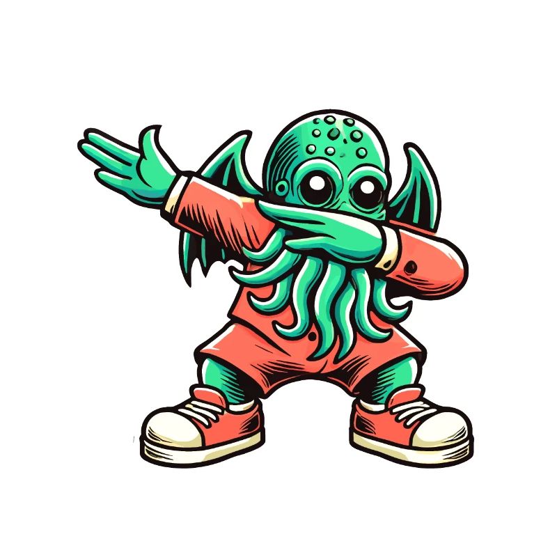 Dabbing drôle Cthulhu Dabbing Design