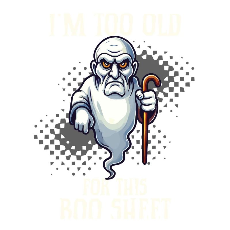 Grumpy Boo Sheet Ghost Funny Saying Design