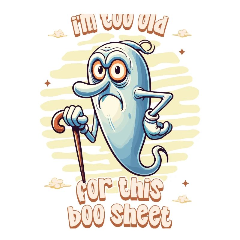 Funny Saying Design Grumpy Old Ghost