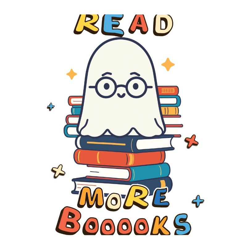 Cute Book Lover Ghost Halloween