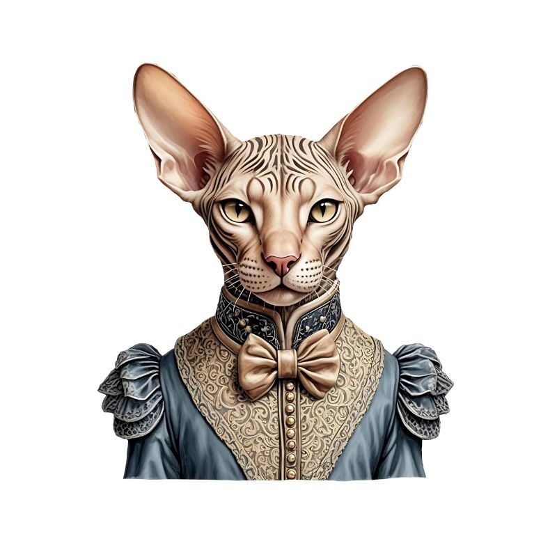 Viktorianische Sphynx-Katze