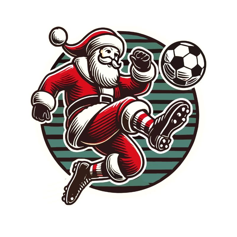 Weihnachtsmann Fußballspieler Design